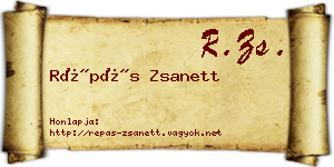 Répás Zsanett névjegykártya